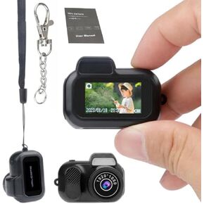 Keychain Camera, World's Smallest 1080P Hd Mini Camera llavero,Keychain Photo/Video Camera, Retro Portable Mini，100 Mins Battery Life, for Students, Kids (64G)