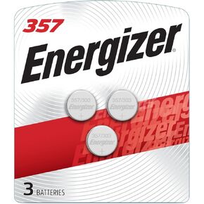Energizer LR44 Battery, Silver Oxide 303, 357, AG13, or SR44 1.5 Volt Batteries (1 Battery Count) - Packaging May Vary (Pack of 2)