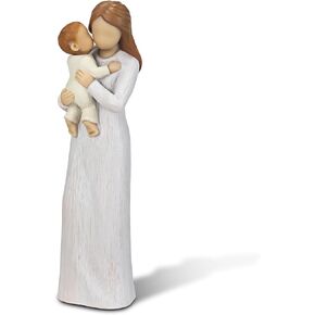 Mom and Kids Figurines, Sculpted Hand-Painted Mother and Two Children Statues, Mother Son Daughter Figures Gifts for Mother’s Day Anniversary Birthday