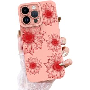 OOK Floral case for iPhone 7/8/SE Case, Cute Sunflower Floral Blooms Design Soft TPU Shockproof Protective for Women Girls Phone Cover - Black Flower