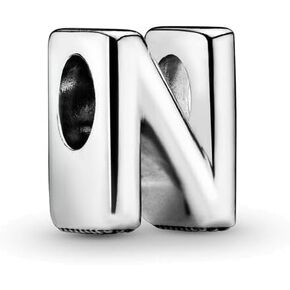 925 sterling Silver Letters Charms A-Z Alphabet Beads with Cubic Zircons Charm, DIY Jewelry Charms for Women Suitable for European Bracelets and Pandora Bracelets