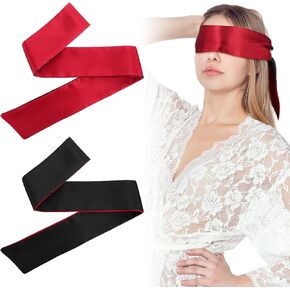 4pcs Blindfold and Hand Ties for Bedroom,Blockout Light Adjustable Eye Masks for Sleep,150cm/59In Bind Folds for Adult Play,Satin Sleep Mask for Yoga,Travel, Nap, Meditation (Multicolor)