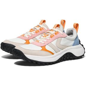 KEEN Women's KS86 Comfortable Durable Retro Style Sneakers, Zephyr/Orange Pepper, 5