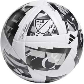 adidas MLS Club Soccer Ball, Solar Yellow/Black, 3
