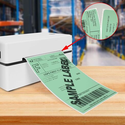 Red Shipping Thermal Labels 4 x 6 Inch Vinyl Self-Adhesive Fanfold Direct Stickers Waterproof Perforated Printer Decal for Office Warehouse Home Address 250 PCS in Saudi Arabia