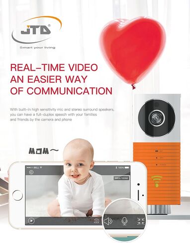 JTD ® Smart Wireless IP WiFi DVR Security Surveillance Camera with Motion Detector Two-Way Audio & Night Vision Best Security Camera Baby Monitor for Your Baby,Home, Pet or Business (Grey) in Saudi Arabia