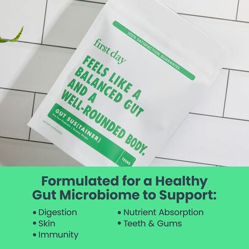 FIRST DAY Teens Daily Multivitamin + Tribiotic Gummies – Vitamin A, D3, B6, B12, C, Pre+, Post+, Probiotics & More to Support Growth, Brain Function, Immunity, Digestion – Low Sugar – 30 Day Supply in Saudi Arabia
