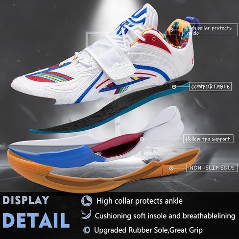 CJSPORX Men Women Basketball Shoes Breathable Non Slip Outdoor Fashion Sneakers in Kuwait