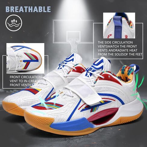 CJSPORX Men Women Basketball Shoes Breathable Non Slip Outdoor Fashion Sneakers in Kuwait