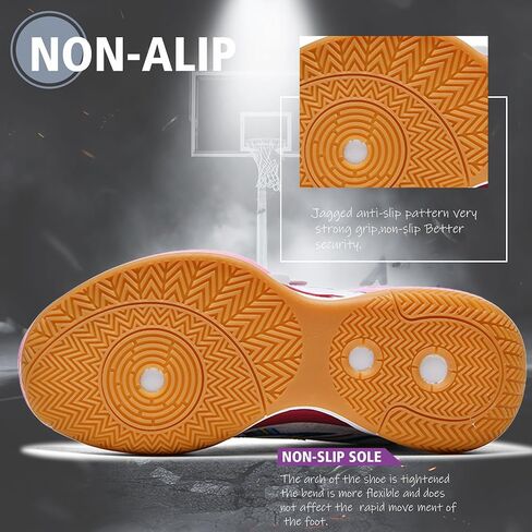 CJSPORX Men Women Basketball Shoes Breathable Non Slip Outdoor Fashion Sneakers in Kuwait