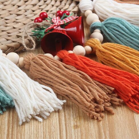 Purple Yarn Tassel Garland with Wood Beads Boho Lavender Wall Hanging Bunting Banner Decor for Classroom Kids Dorm Room Bedroom Nursery Baby Shower Party Birthday Office Wedding Decorations in Saudi Arabia