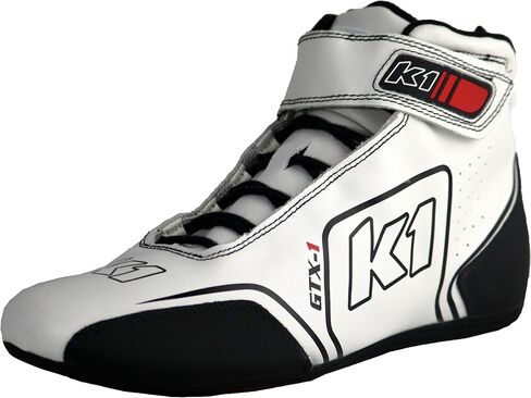 K1 GTX-1 Adult Soft Leather and Nomex® Auto Racing Shoes - SFI 3.3/5 - Black, Grey Size 11 in Saudi Arabia
