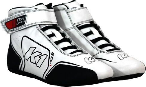 K1 GTX-1 Adult Soft Leather and Nomex® Auto Racing Shoes - SFI 3.3/5 - Black, Grey Size 11 in Saudi Arabia