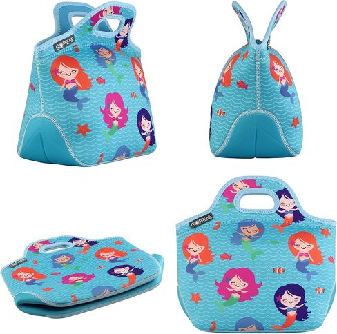 Lunch Bag For Boys, Fits A Kids Lunch Box, Insulated Neoprene Bag, Green Dinosaur, Bento Box and Thermos Fit Easily, Keeps Food Cold 4 Hours, Perfect For Your Son, Child, or Toddler at School in Saudi Arabia