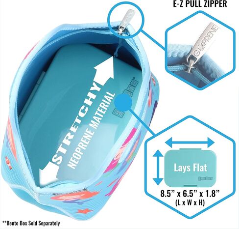 Lunch Bag For Boys, Fits A Kids Lunch Box, Insulated Neoprene Bag, Green Dinosaur, Bento Box and Thermos Fit Easily, Keeps Food Cold 4 Hours, Perfect For Your Son, Child, or Toddler at School in Saudi Arabia