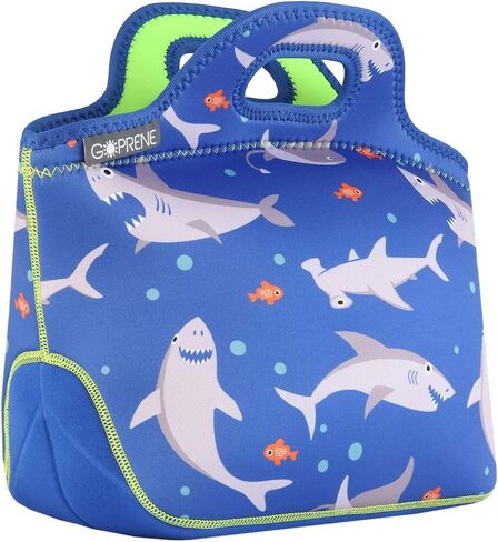 Lunch Bag For Boys, Fits A Kids Lunch Box, Insulated Neoprene Bag, Green Dinosaur, Bento Box and Thermos Fit Easily, Keeps Food Cold 4 Hours, Perfect For Your Son, Child, or Toddler at School in Saudi Arabia