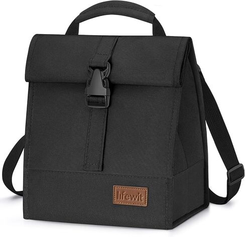 Lifewit Insulated Lunch Bag Rolltop, Reusable Lunch Box for Men Women Adults with Adjustable Shoulder Strap, Foldable Lunchbox Leakproof Cooler Bag for Office Work Picnic, 8L Beige in Saudi Arabia