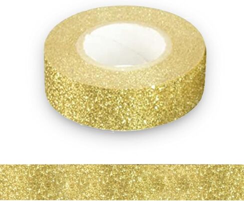 Glitter Washi Tape Set 12 rolls 5/8" *196 inches(15mm*5M)Decorative Tape,Craft Self Adhesive Stick On Sticky Glitter Trim for DIY crafts, present wrapping, party decorations, planners and scrapbooking in Saudi Arabia