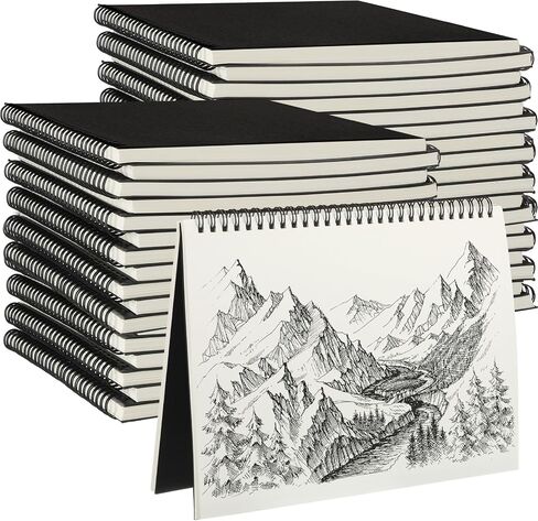 كتاب رسم Gueevin مكون من قطعتين، دفتر رسم مقاس 10 × 7.5 بوصة للرسم، دفتر ملاحظات حلزوني فارغ، لوحة رسم B5، منصات رسم سميكة، دفتر رسم للمبتدئين، الفنان، الرسام بسمك 100 جرام في المتر المربع 60 ورقة in Kuwait