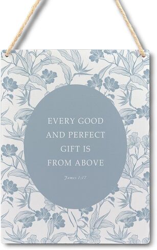 Ryeolo Pink Coquette Cherry Wooden Hanging Signs - Every Good and Perfect Comes from Above James 1:17 Wall Decor, Pink Coquette Bow Cherry Christian Signs for Room Home Decor, 10.2x7.8 Inches in Saudi Arabia