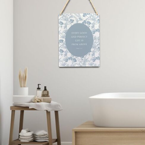 Ryeolo Pink Coquette Cherry Wooden Hanging Signs - Every Good and Perfect Comes from Above James 1:17 Wall Decor, Pink Coquette Bow Cherry Christian Signs for Room Home Decor, 10.2x7.8 Inches in Saudi Arabia
