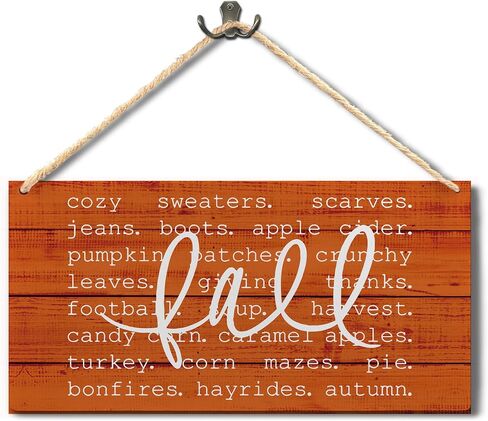 Welcome Fall Hanging Wood Sign,Fall Pumpkin Hanging Sign,Autumn Hanging Sign,Fall Decor For Outdoor Indoor,5.7×11.7 Inches in Saudi Arabia