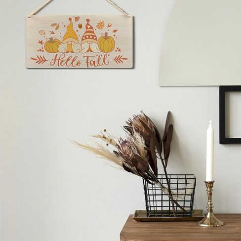 Welcome Fall Hanging Wood Sign,Fall Pumpkin Hanging Sign,Autumn Hanging Sign,Fall Decor For Outdoor Indoor,5.7×11.7 Inches in Saudi Arabia