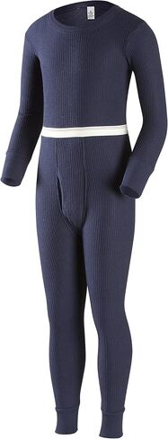 Indera Boys Traditional Thermal Underwear Long Johns Shirt and Pant Set, Heather Grey, Large in Saudi Arabia