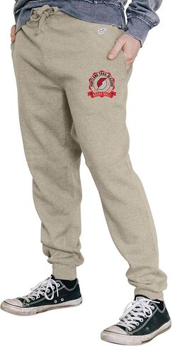 Blue 84 Men's Standard NBA Officially Licensed Sweatpants Jogger Oatmeal in Saudi Arabia