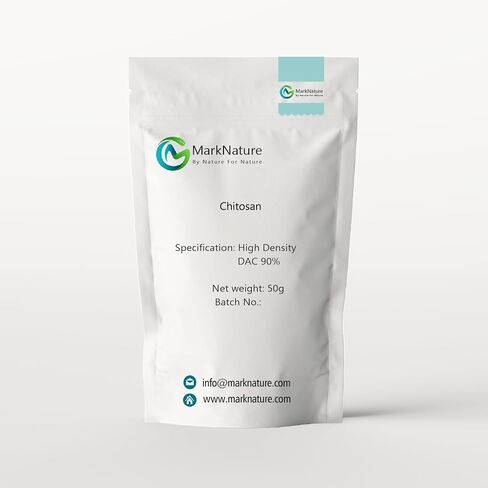 Pure Chitosan Powder, Food Grade, DAC 90%, 50g (High Density) in Saudi Arabia