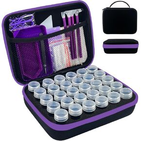 LIRUNQIU Diamond Painting Storage Containers, 240 Slots Diamond Painting Accessories and Tools Kits Storage Box for Jewelry Beads