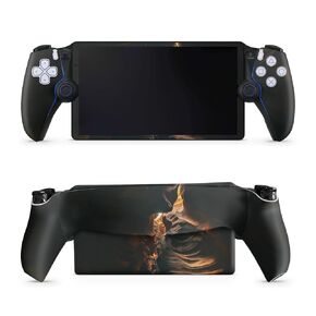 Glossy Glitter Gaming Skin Compatible with PS5 Portal Remote Player - Retro Gamer 4 - Premium 3M Vinyl Protective Wrap Decal Cover - Easy to Apply | Crafted in The USA by MightySkins