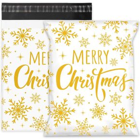 Whaline 100Pcs Winter Snowflake Poly Mailer 10 x 13 Inch Red Black Buffalo Plaid Mailing Bags Self-Sealing Plastic Packaging Envelope Bags for Christmas Small Business in Kuwait