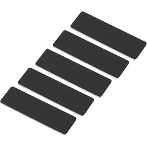 PATIKIL 2.73 x 0.78inch Engraved Badge Blanks,5pcs Metal Name Tags Kit Round Corners with Pin, Label Name Badge Custom Name Tag for Office,Business,Mirror Silver Tone