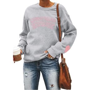 VILOVE سترة ممرضة مسجلة للنساء ممرضة البلوز ممرضة الحياة هوديي التمريض مدرسة Crewneck قميص طويل الأكمام