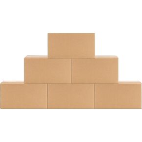 Schliersee 7x5x5 Shipping Boxes Set of 25, Brown Kraft Corrugated Cardboard Boxes Mailers for Packaging(17.8x15.4x12.7 cm)