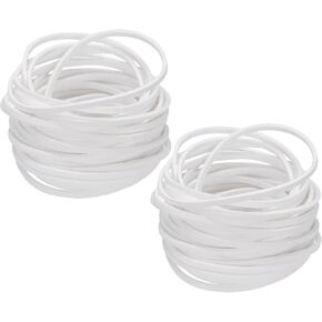 MECCANIXITY Faux Leather Cord Suede Cord, 5.5 Yards 2.6mm String Flat Rope Thread for Bracelet Necklace Beading Jewelry DIY Art Crafts, Pink, 2 Pack