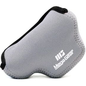 MegaGear ''Ultra Light'' Neoprene Camera Case Bag with Carabiner for Nikon 1 J4, Nikon 1 J5 with 10-30mm (Black)