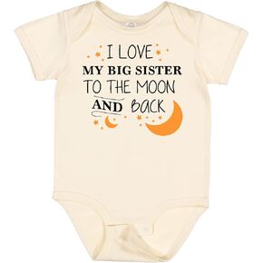 inktastic I Love My Big Sister To the Moon and Back Baby Bodysuit