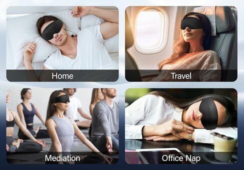 LC-dolida Sleep Mask, 3D Eye Mask for Sleeping with 100% Light Blocking for Men Women Sleeping Travel Cool Gadgets, Purple in Saudi Arabia