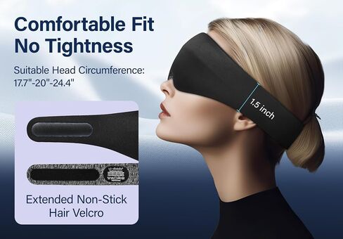LC-dolida Sleep Mask, 3D Eye Mask for Sleeping with 100% Light Blocking for Men Women Sleeping Travel Cool Gadgets, Purple in Saudi Arabia