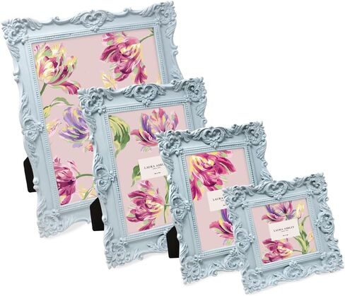 إطار صورة من الراتنج مصنوع يدويًا من Laura Ashley مقاس 11 × 14، أسود مزخرف يدويًا، حامل على الحائط، ديكور منزلي بتصميم زهور مزخرف، معرض صور، فن، المزيد (أسود، 11 × 14 (مطفأ 8 × 10)) in Kuwait