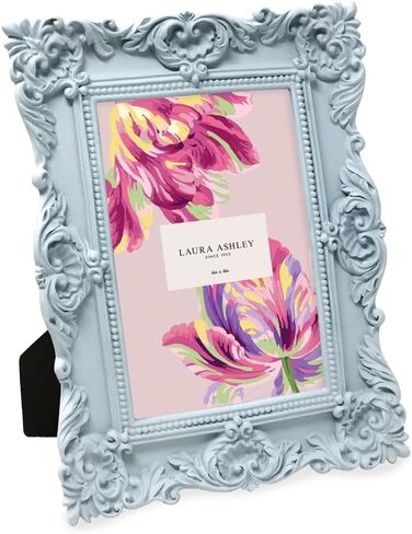 إطار صورة من الراتنج مصنوع يدويًا من Laura Ashley مقاس 11 × 14، أسود مزخرف يدويًا، حامل على الحائط، ديكور منزلي بتصميم زهور مزخرف، معرض صور، فن، المزيد (أسود، 11 × 14 (مطفأ 8 × 10)) in Kuwait