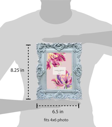إطار صورة من الراتنج مصنوع يدويًا من Laura Ashley مقاس 11 × 14، أسود مزخرف يدويًا، حامل على الحائط، ديكور منزلي بتصميم زهور مزخرف، معرض صور، فن، المزيد (أسود، 11 × 14 (مطفأ 8 × 10)) in Kuwait