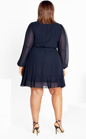 City Chic Women's Citychic Plus Size Dress Dobby Ruffles in Saudi Arabia