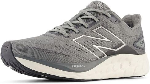 New Balance Men's Fresh Foam 680 V8 Running Shoe, White/Brighton Grey/Kelly Green, 15 Wide in Saudi Arabia