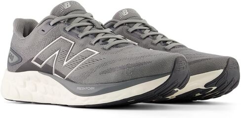 New Balance Men's Fresh Foam 680 V8 Running Shoe, White/Brighton Grey/Kelly Green, 15 Wide in Saudi Arabia