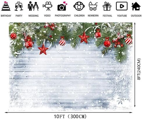 7x5ft Christmas Wood Wall Photography Banner Backdrop Winter Holiday Snowflake Xmas Tree Wood Floor Background Party Supplies Decor Photoshoot Studio Booth Props 040 in Kuwait