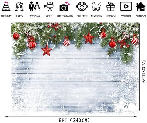 7x5ft Christmas Wood Wall Photography Banner Backdrop Winter Holiday Snowflake Xmas Tree Wood Floor Background Party Supplies Decor Photoshoot Studio Booth Props 040 in Kuwait