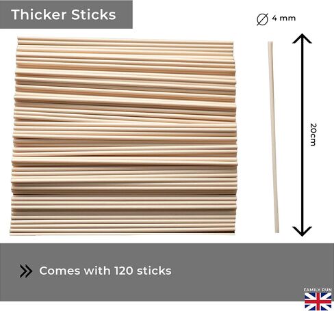 Ziffs Home® 120pcs Black Fibre Reed Diffuser Sticks - 20cm/7.87in x 4mm/0.16in - Thick Diffuser Reeds Sticks - Diffuser Sticks for Diffuser Oils Fragrance Refill - Fibre Reeds for Diffusers in Saudi Arabia